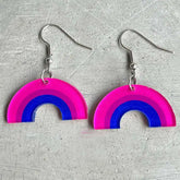 Bisexual Rainbow Acrylic Dangle Earrings